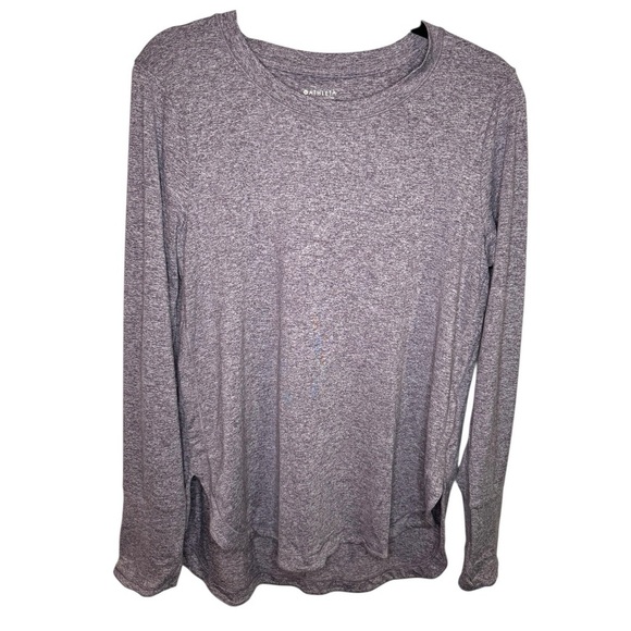 Athleta Dark Sky Violet Uptemp Long Sleeve Athletic Shirt - Picture 1 of 6